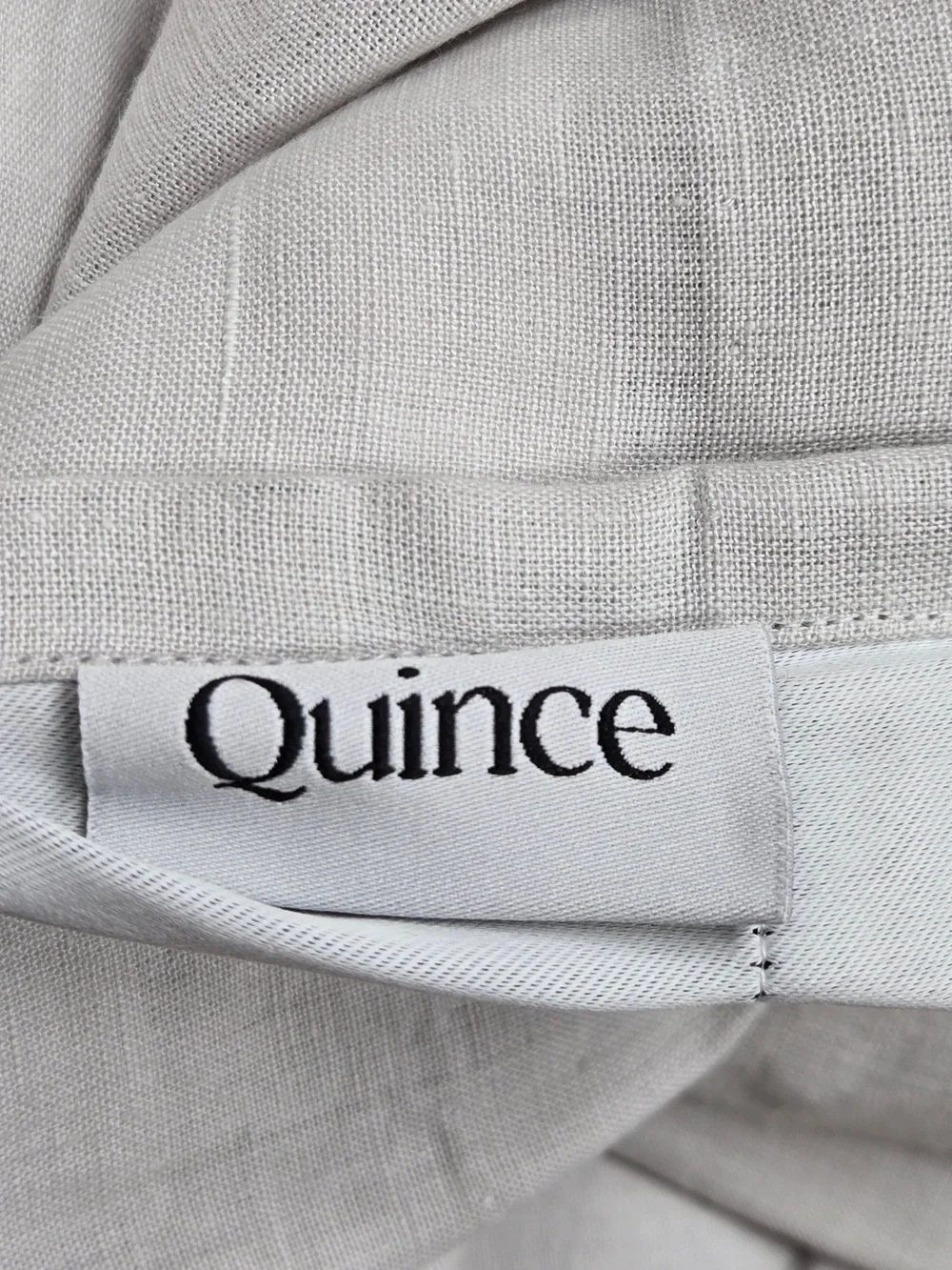 QUINCE Set Of 2 48x108 European Linen True Blackout Curtains Cloud 9271